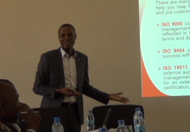 An expert from TBS during ISO awareness Training