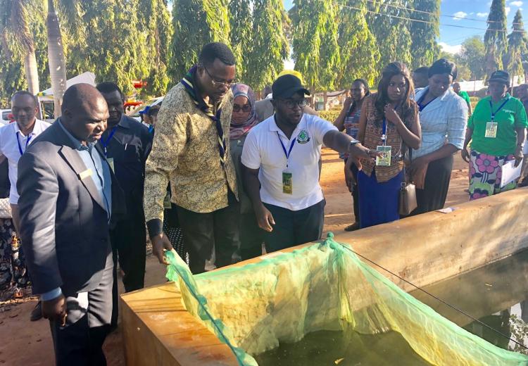 Minister for Fisheries and Livestock Mr. Luhaga Mpina at SUA