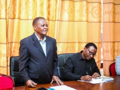 The Principal Investigator (PI) of the research project, Prof. Pantaleo Munishi from the Department of Ecosystems and Conservation at Sokoine University of Agriculture (SUA), spoke during the opening ceremony.