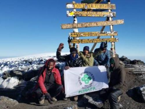 A team of BSc. Wildlife Management students from the Department of Wildlife Management Celebrating their achievement