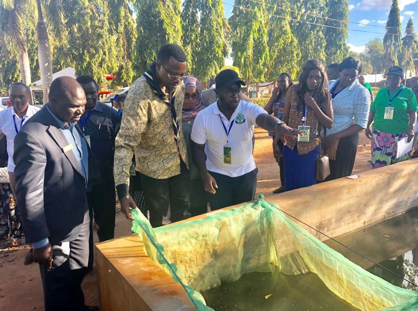Minister for Fisheries and Livestock Mr. Luhaga Mpina at SUA